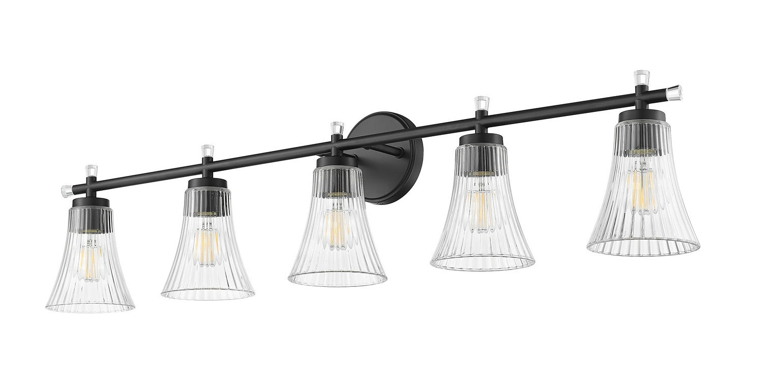 Z-Lite - 7519-5V-MB - Five Light Vanity - Belle - Matte Black