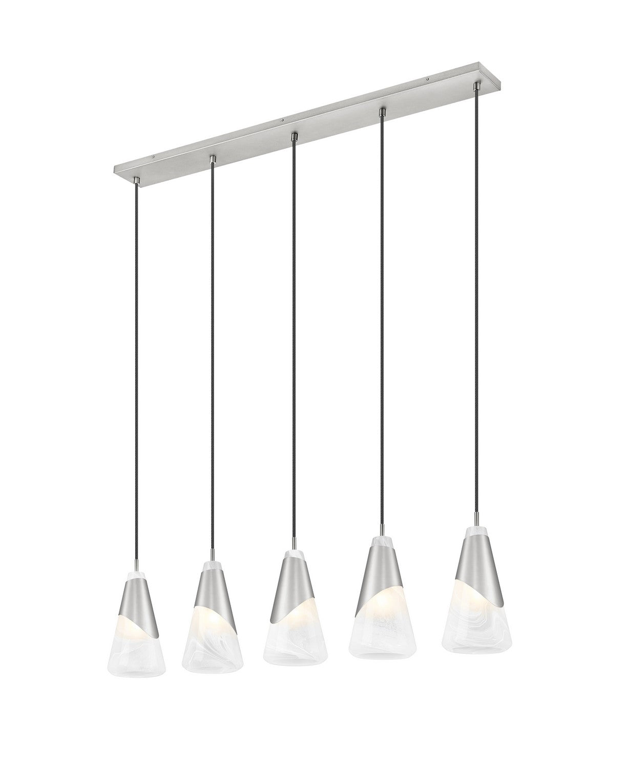 Z-Lite - 828P6-5L-BN - Five Light Linear Chandelier - Aimie - Brushed Nickel
