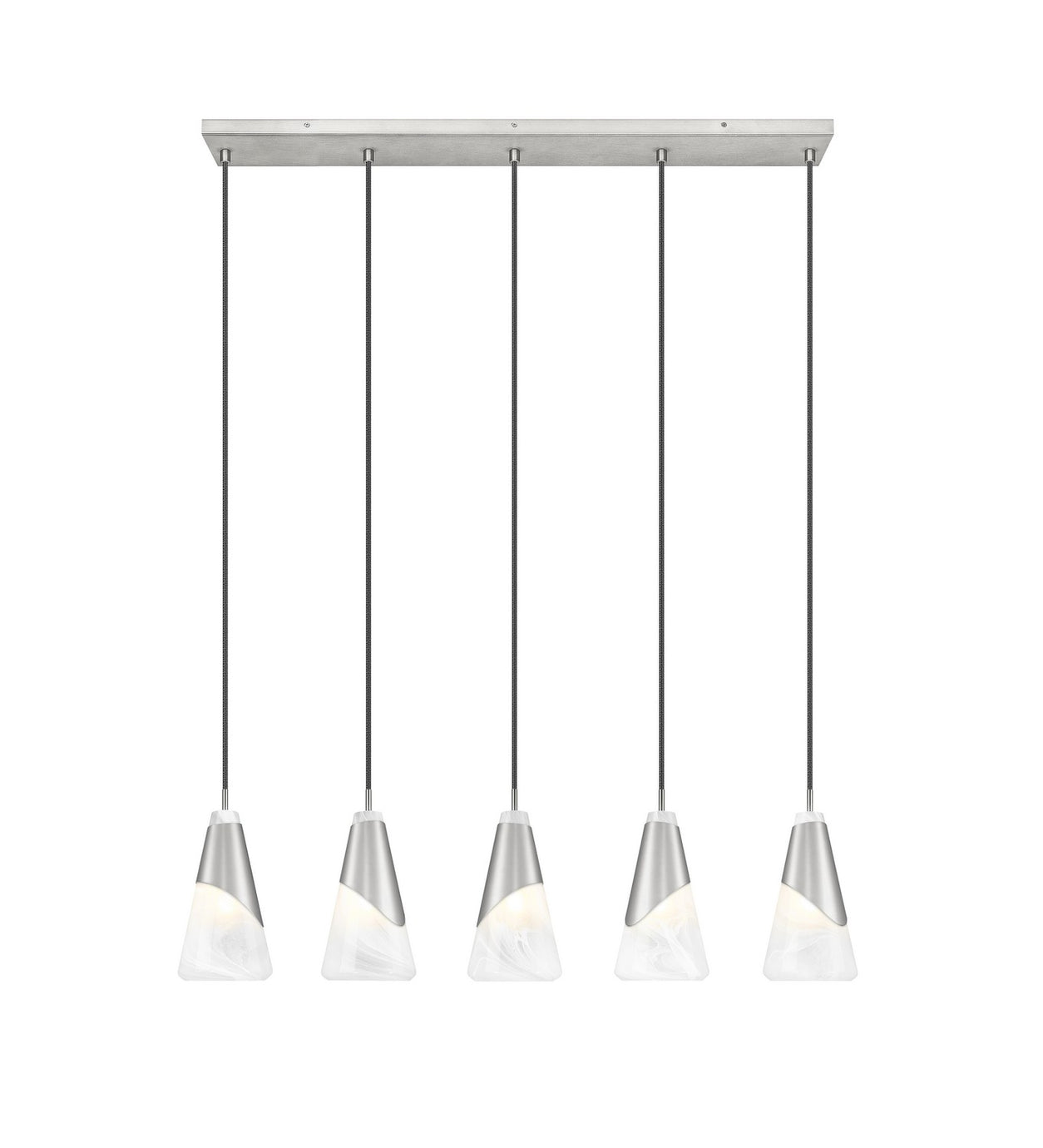 Z-Lite - 828P6-5L-BN - Five Light Linear Chandelier - Aimie - Brushed Nickel