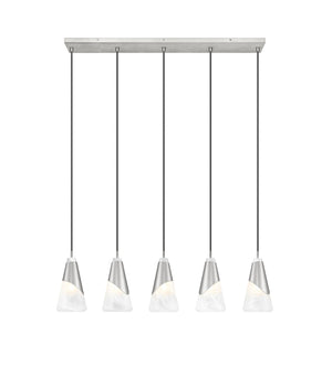 Z-Lite - 828P6-5L-BN - Five Light Linear Chandelier - Aimie - Brushed Nickel