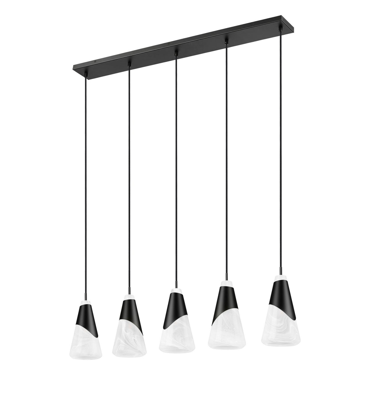 Z-Lite - 828P6-5L-MB - Five Light Linear Chandelier - Aimie - Matte Black