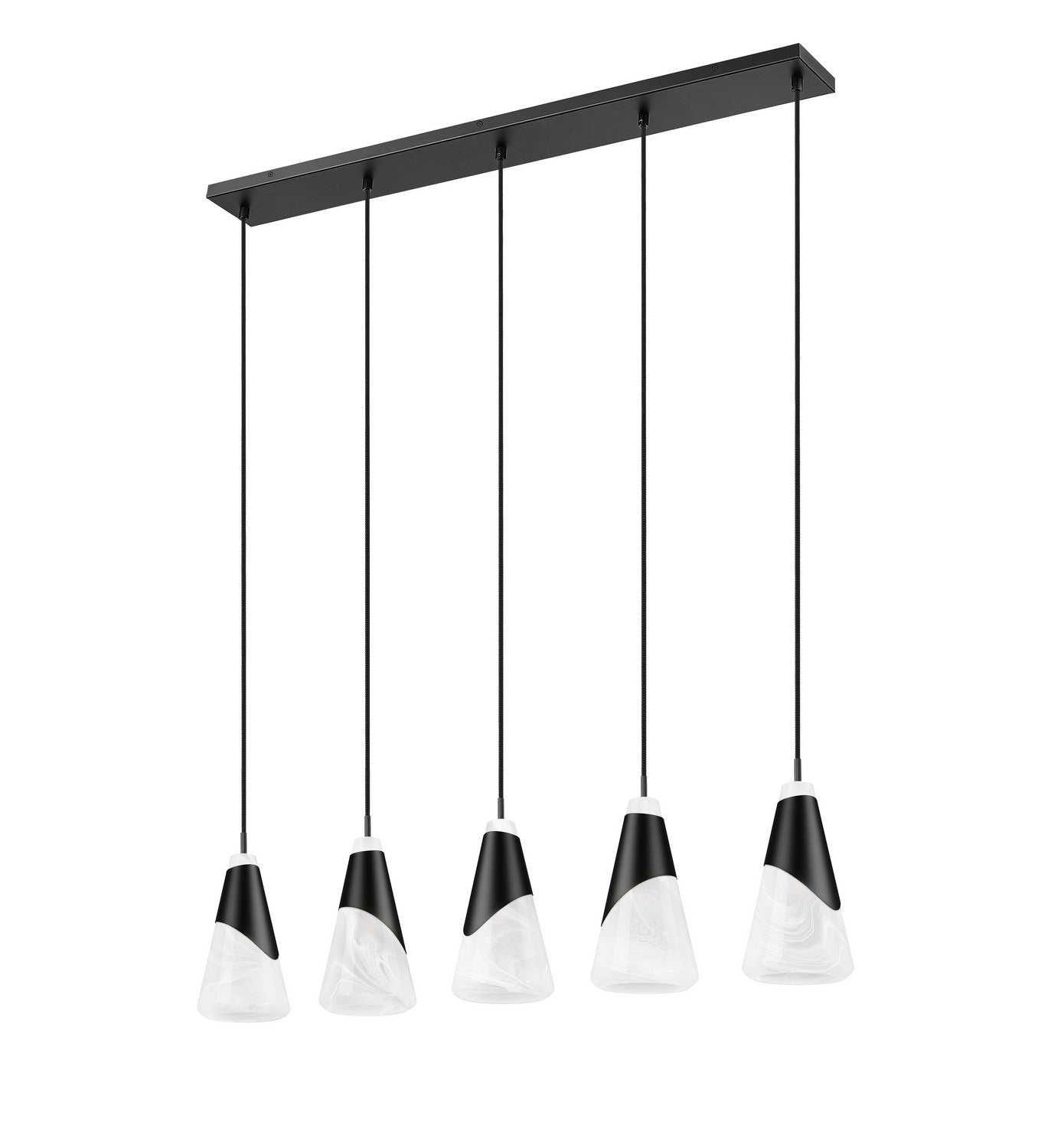Z-Lite - 828P6-5L-MB - Five Light Linear Chandelier - Aimie - Matte Black
