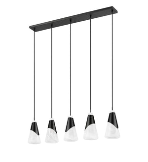 Z-Lite - 828P6-5L-MB - Five Light Linear Chandelier - Aimie - Matte Black