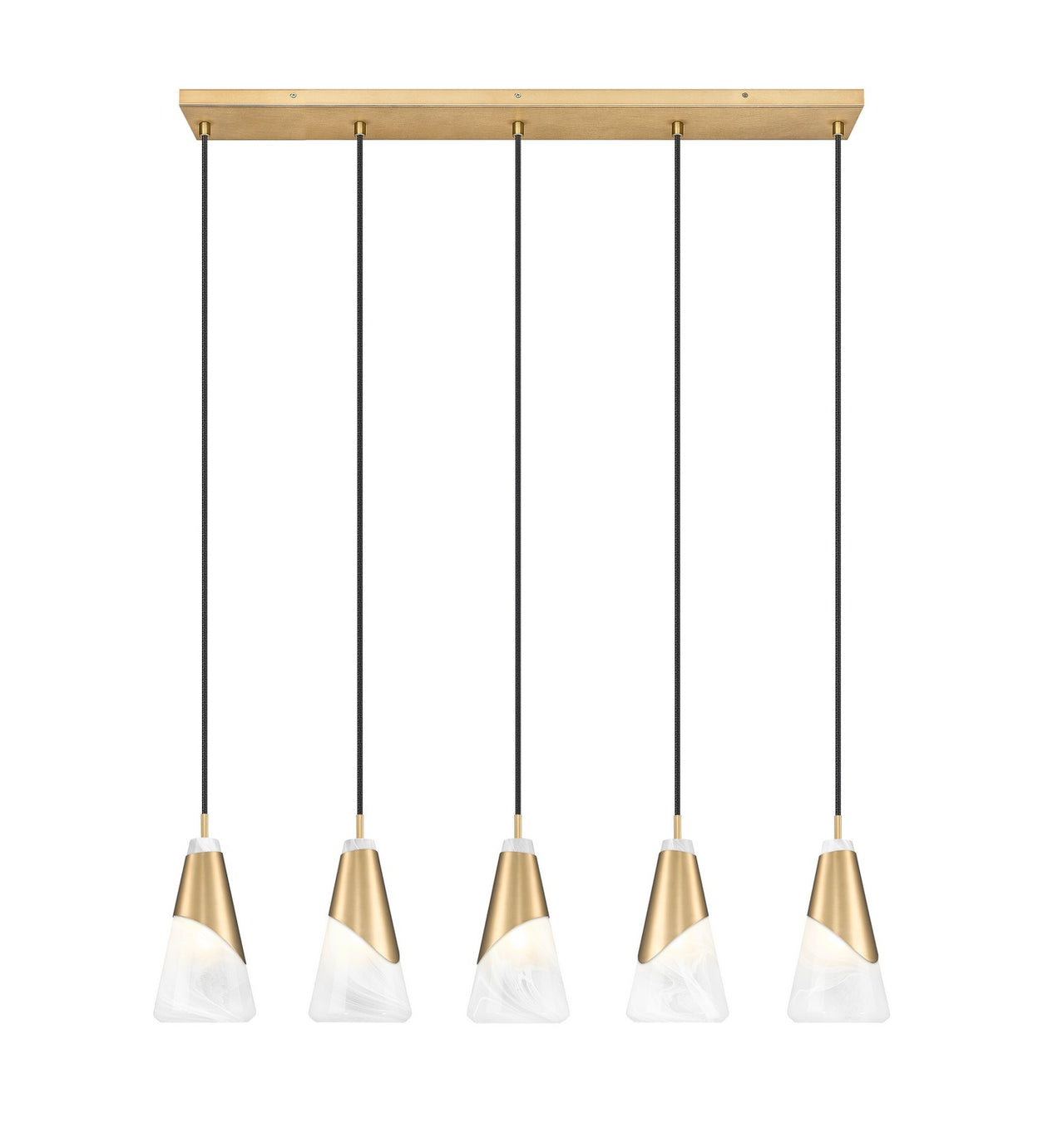 Z-Lite - 828P6-5L-MGLD - Five Light Linear Chandelier - Aimie - Modern Gold