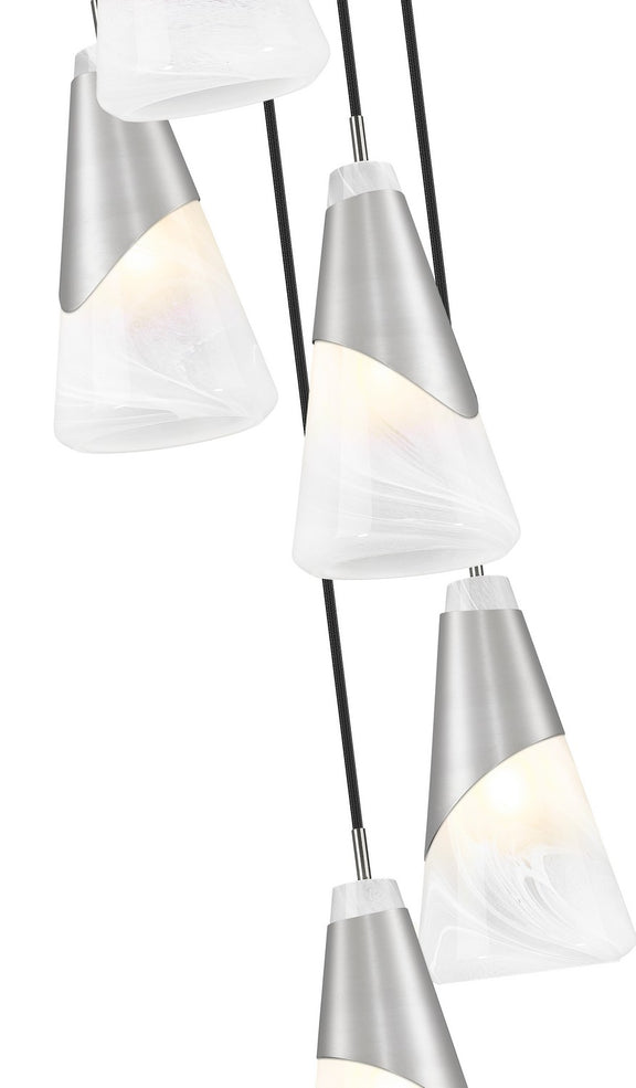 Z-Lite - 828P6-5R-BN - Five Light Chandelier - Aimie - Brushed Nickel