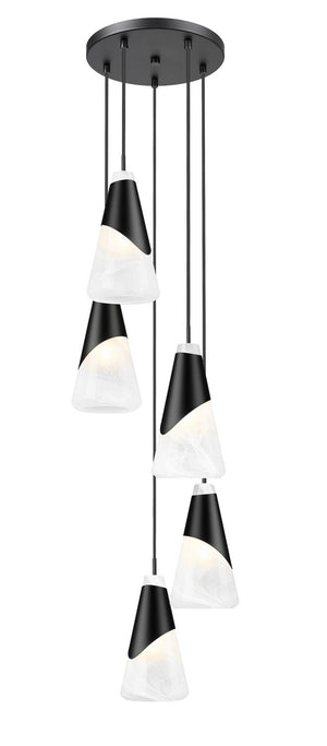 Z-Lite - 828P6-5R-MB - Five Light Chandelier - Aimie - Matte Black