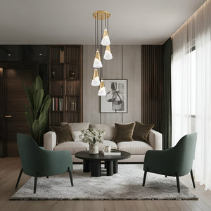 Z-Lite - 828P6-5R-MGLD - Five Light Chandelier - Aimie - Modern Gold
