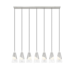 Z-Lite - 828P6-7L-BN - Seven Light Linear Chandelier - Aimie - Brushed Nickel