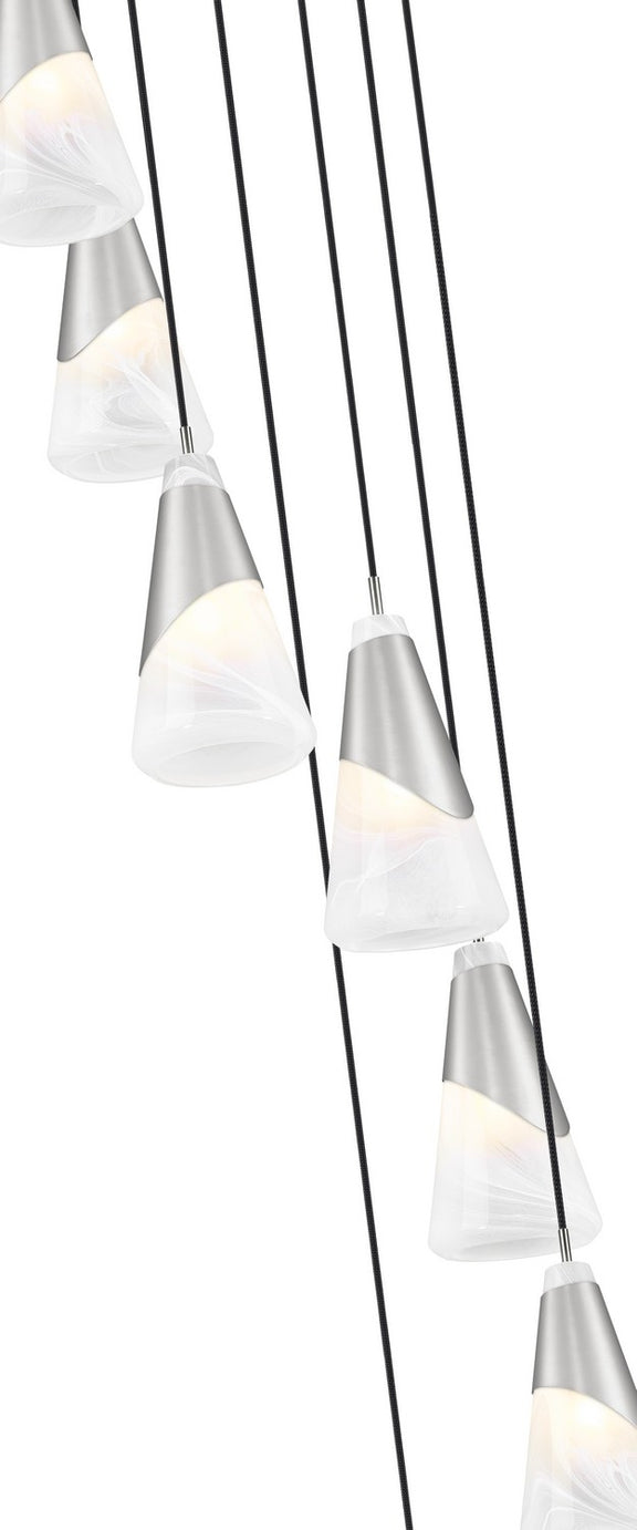 Z-Lite - 828P6-7R-BN - Seven Light Chandelier - Aimie - Brushed Nickel