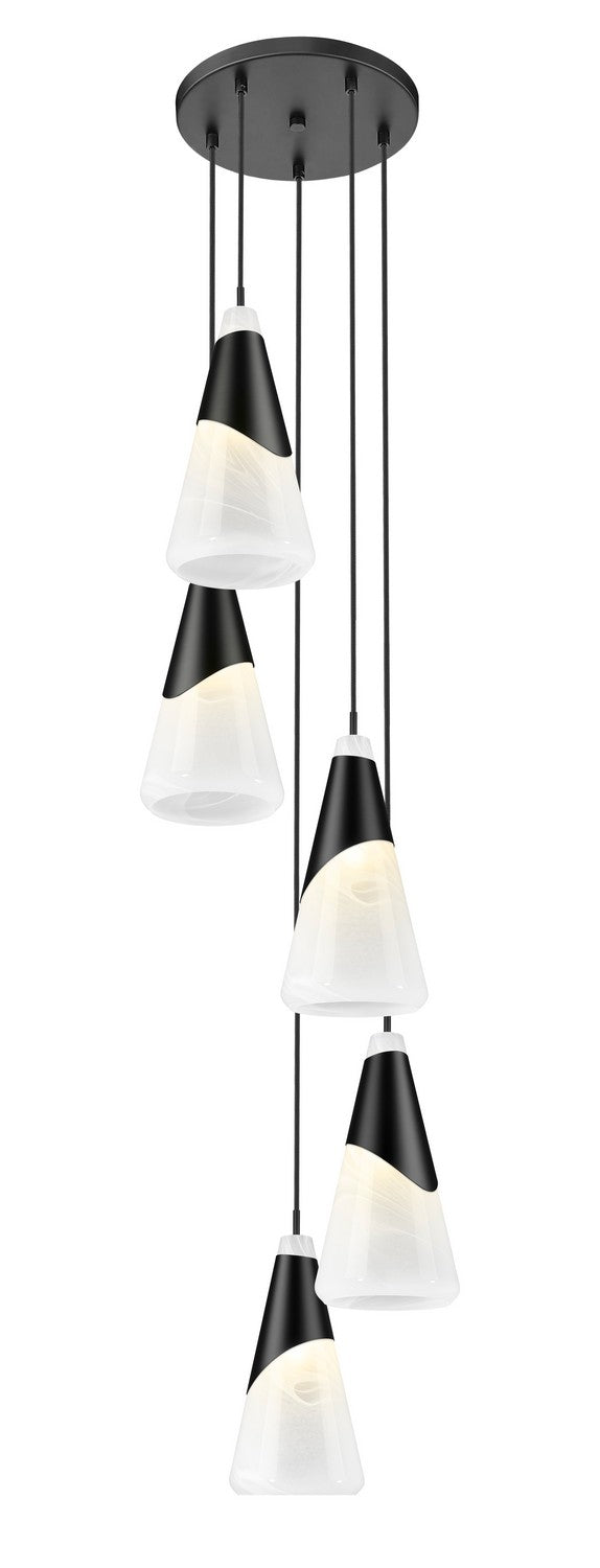 Z-Lite - 828P7-5R-MB - Five Light Chandelier - Aimie - Matte Black