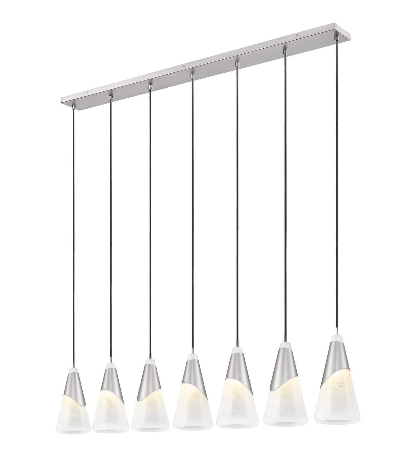 Z-Lite - 828P7-7L-BN - Seven Light Linear Chandelier - Aimie - Brushed Nickel