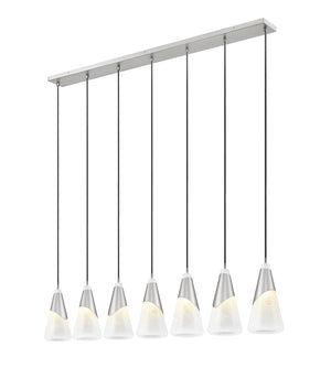 Z-Lite - 828P7-7L-BN - Seven Light Linear Chandelier - Aimie - Brushed Nickel