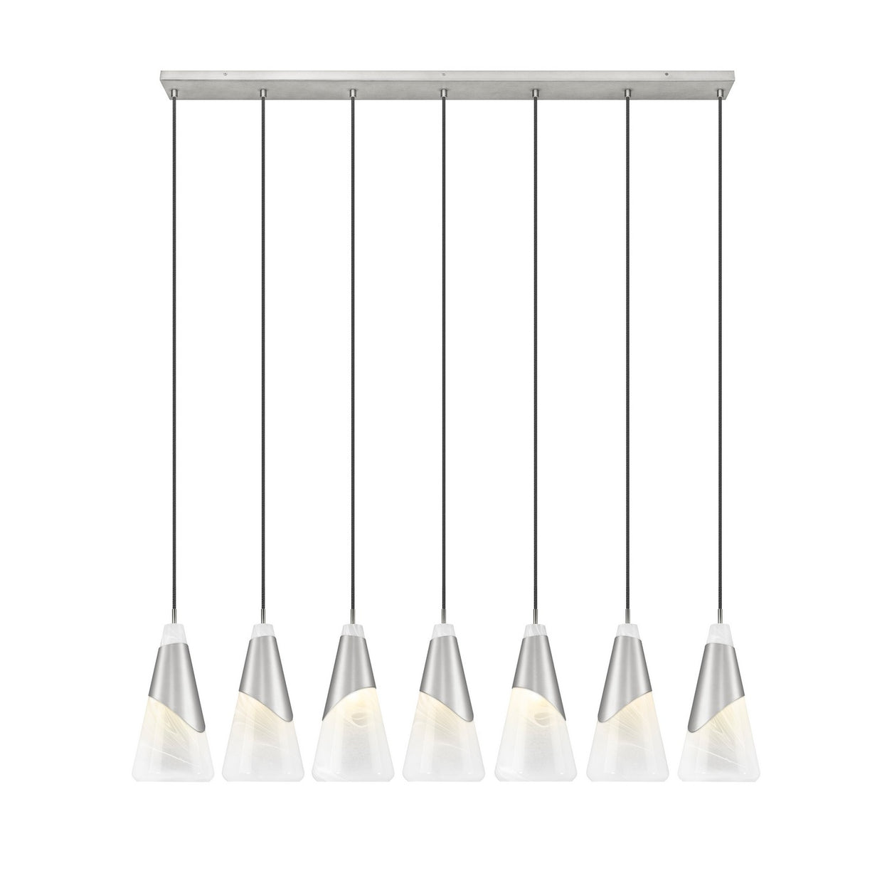Z-Lite - 828P7-7L-BN - Seven Light Linear Chandelier - Aimie - Brushed Nickel