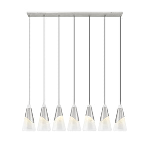 Z-Lite - 828P7-7L-BN - Seven Light Linear Chandelier - Aimie - Brushed Nickel