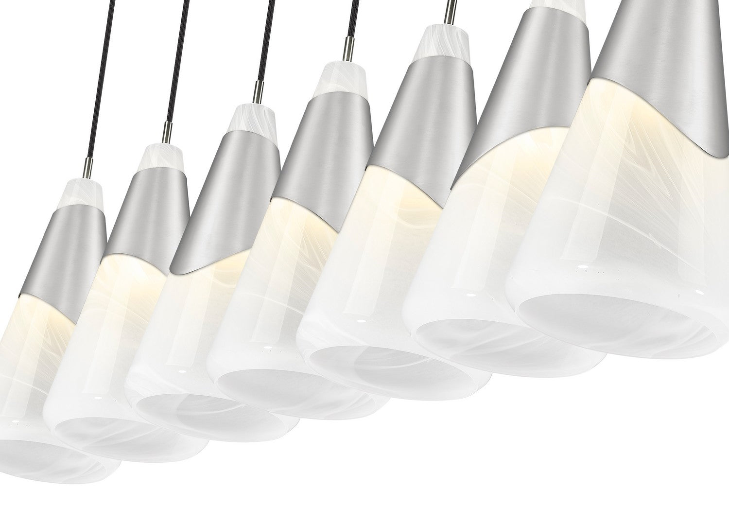 Z-Lite - 828P7-7L-BN - Seven Light Linear Chandelier - Aimie - Brushed Nickel