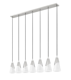 Z-Lite - 828P7-7L-BN - Seven Light Linear Chandelier - Aimie - Brushed Nickel