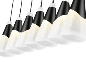 Z-Lite - 828P7-7L-MB - Seven Light Linear Chandelier - Aimie - Matte Black