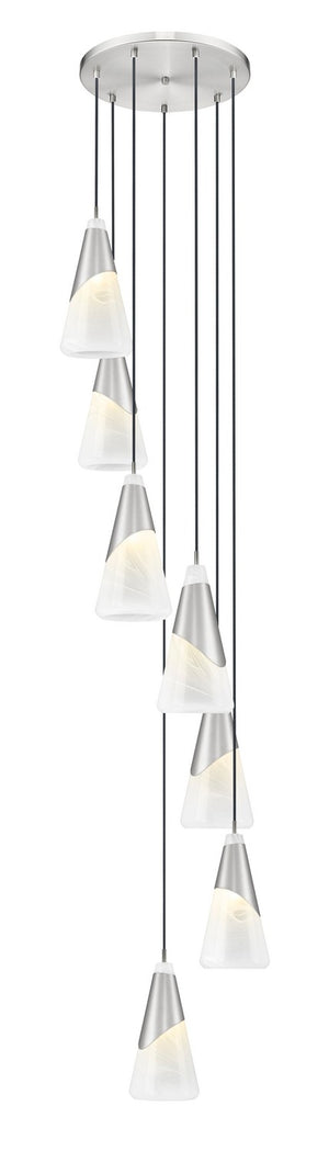 Z-Lite - 828P7-7R-BN - Seven Light Chandelier - Aimie - Brushed Nickel