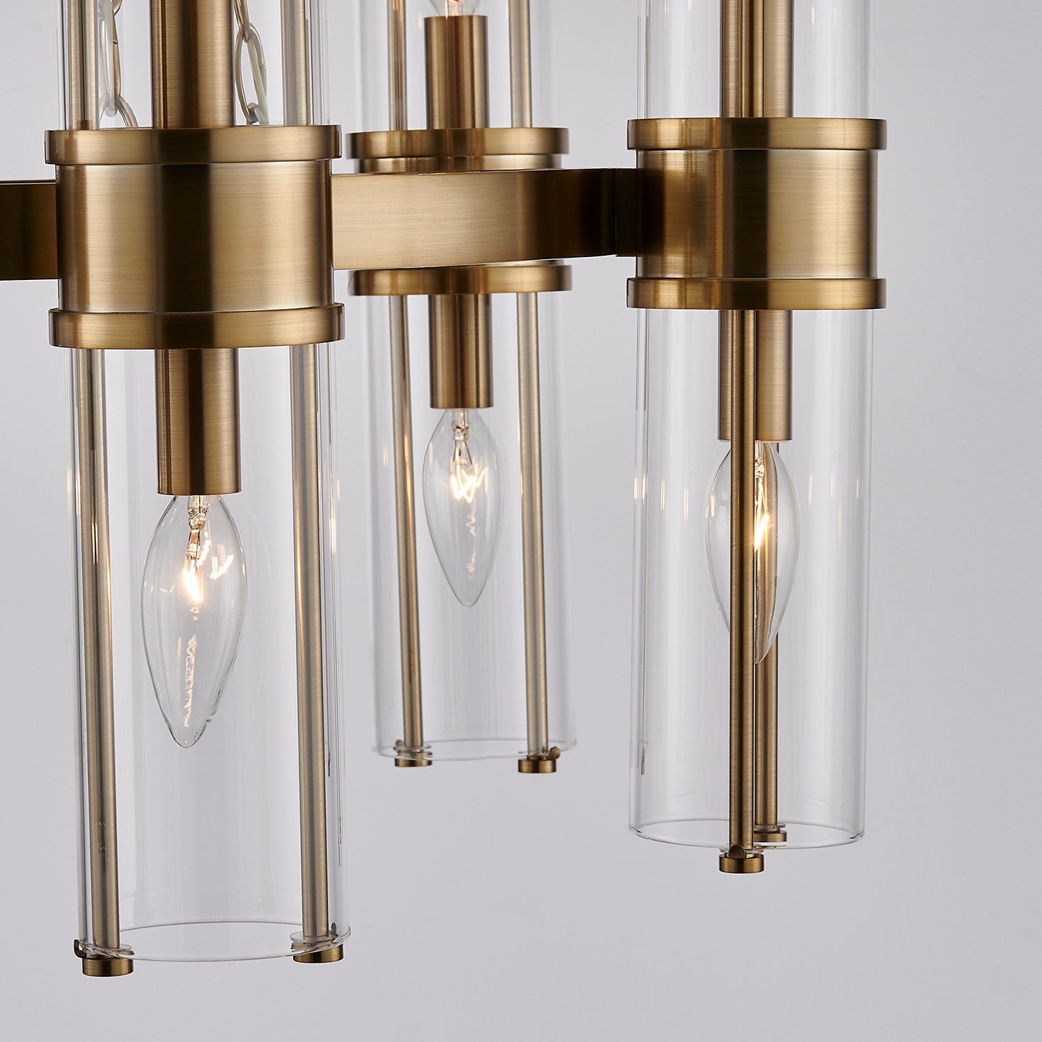Kalco - 521355VGB - 12 Light Chandelier - Duet - Vintage Brass