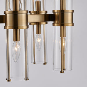 Kalco - 521355VGB - 12 Light Chandelier - Duet - Vintage Brass