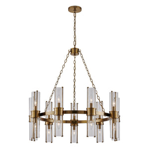 Kalco - 521356VGB - 18 Light Chandelier - Duet - Vintage Brass