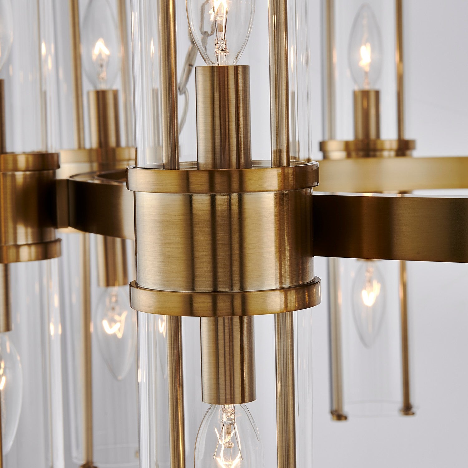 Kalco - 521356VGB - 18 Light Chandelier - Duet - Vintage Brass