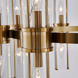 Kalco - 521356VGB - 18 Light Chandelier - Duet - Vintage Brass