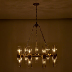 Kalco - 521356VGB - 18 Light Chandelier - Duet - Vintage Brass