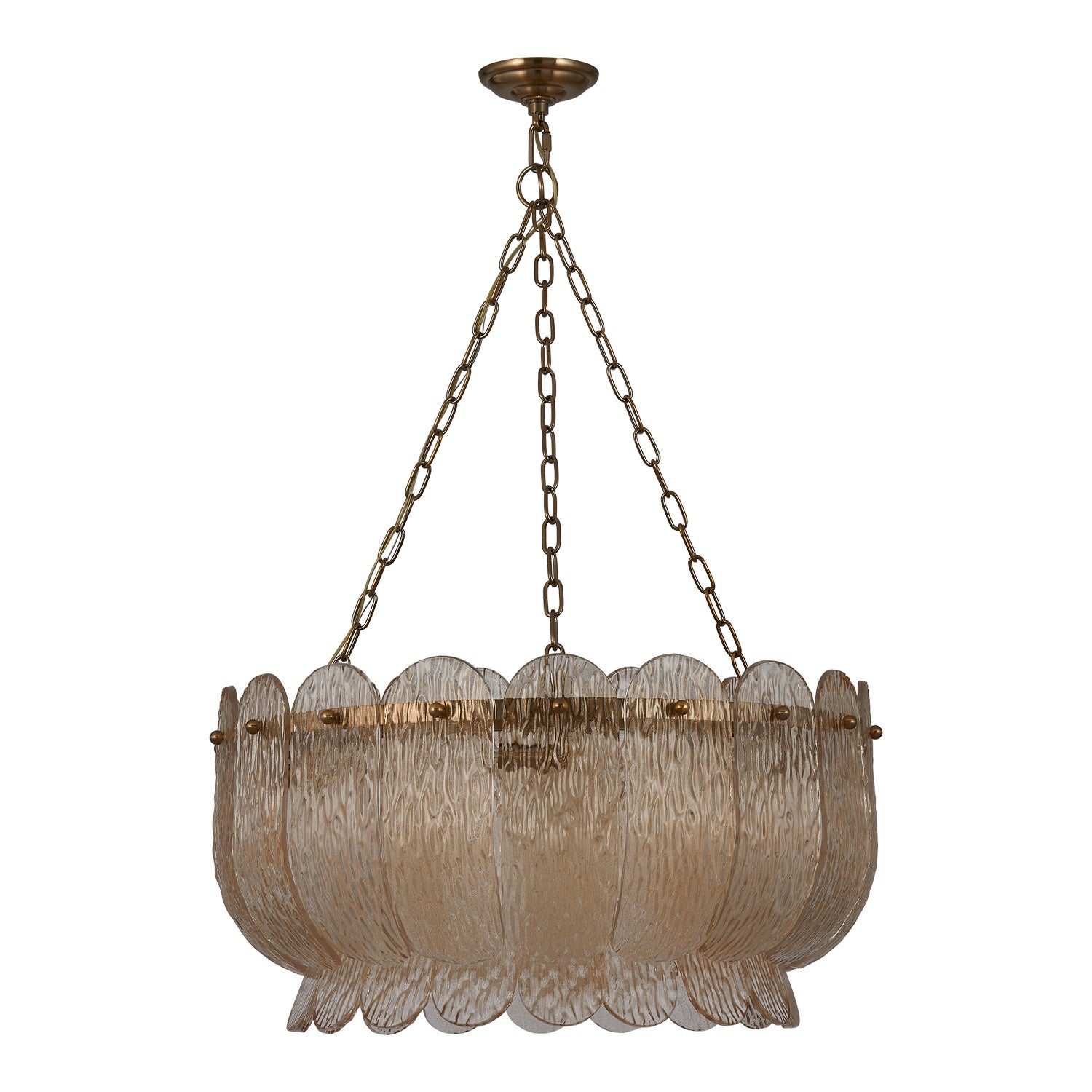 Kalco - 523455WB - Six Light Pendant - Camellia - Winter Brass