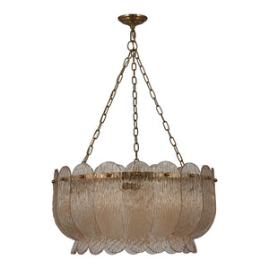 Kalco - 523455WB - Six Light Pendant - Camellia - Winter Brass