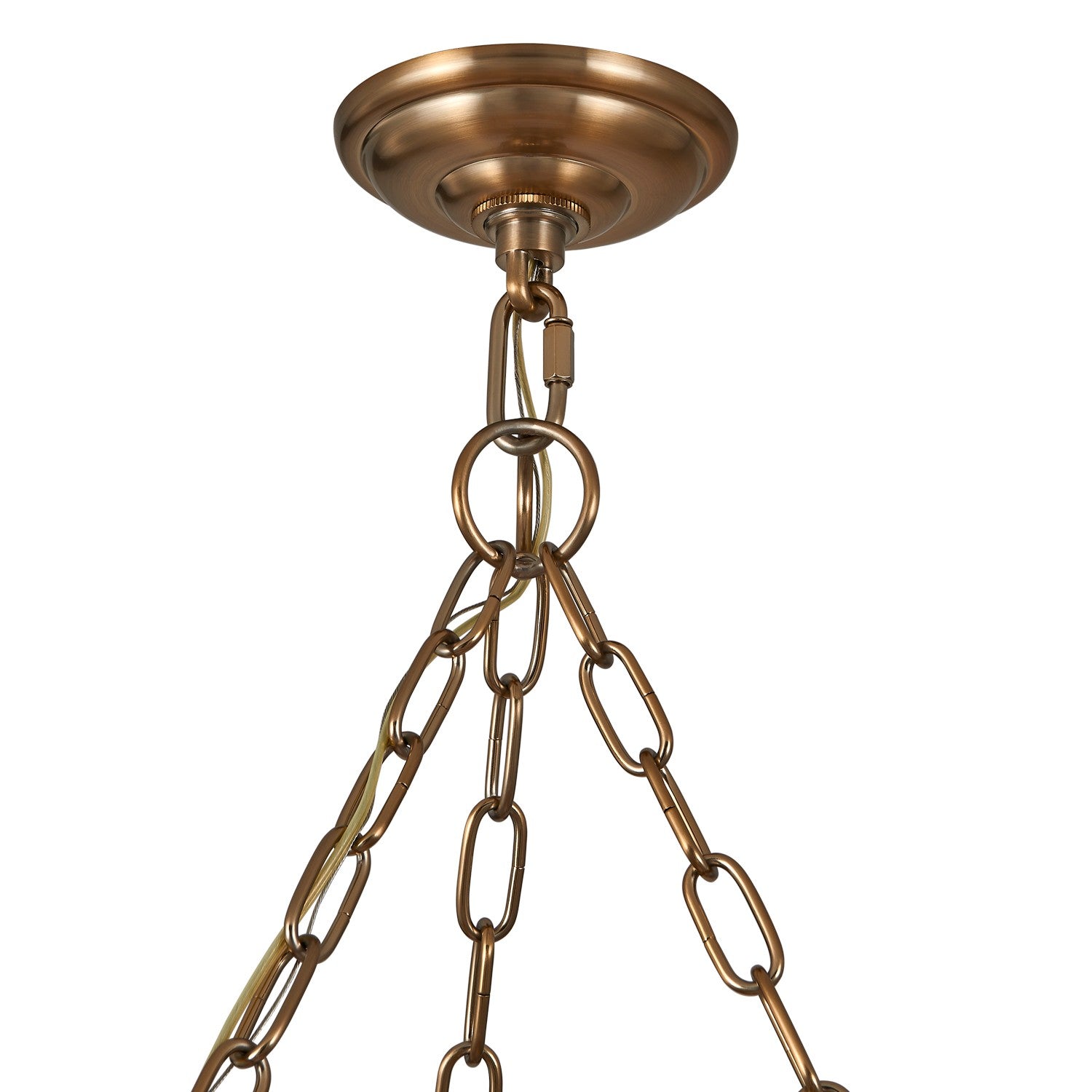Kalco - 523455WB - Six Light Pendant - Camellia - Winter Brass