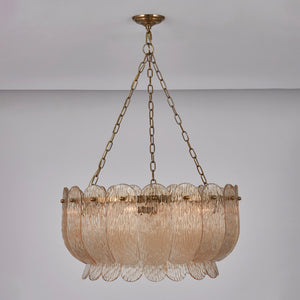 Kalco - 523455WB - Six Light Pendant - Camellia - Winter Brass