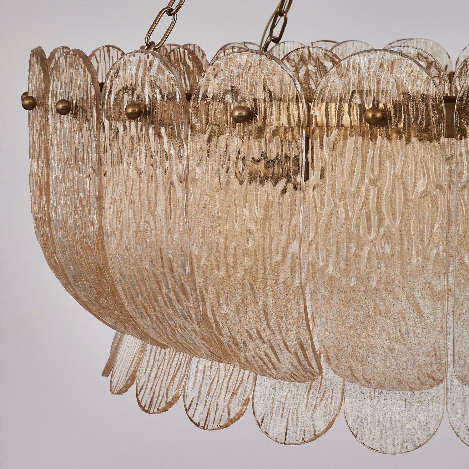 Kalco - 523456WB - Ten Light Pendant - Camellia - Winter Brass