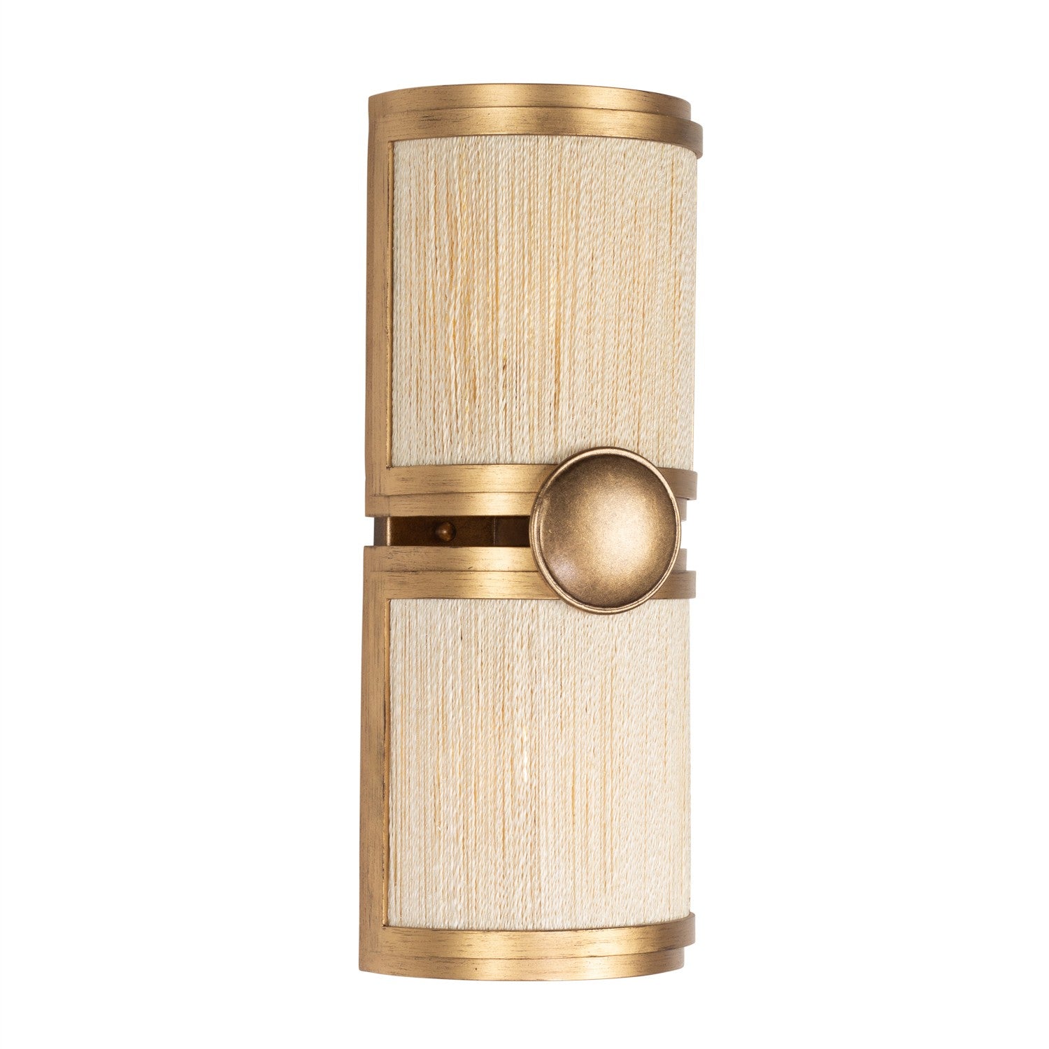 Kalco - 526821PABMG - Two Light Wall Sconce - Button - Pearlized Antique Brass Modern Gold