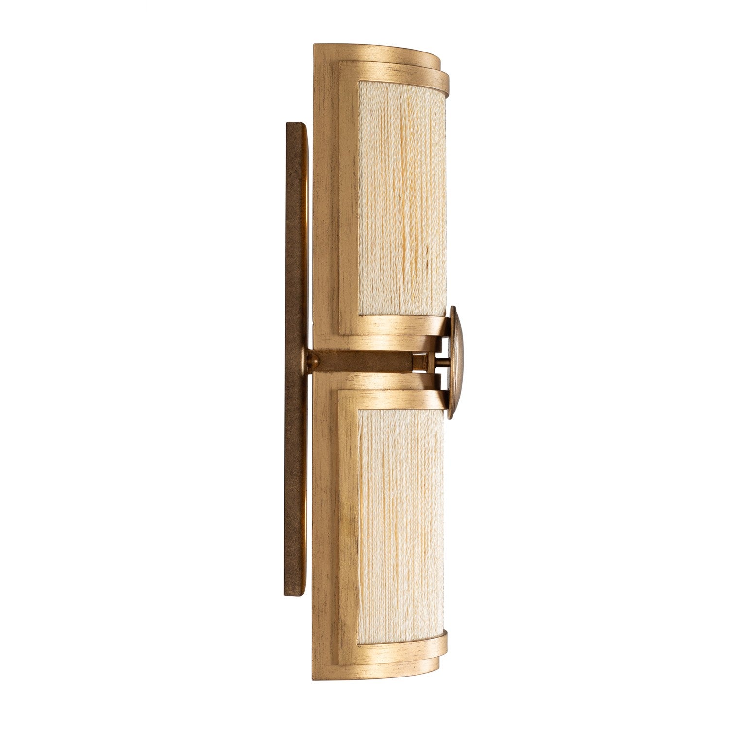 Kalco - 526821PABMG - Two Light Wall Sconce - Button - Pearlized Antique Brass Modern Gold