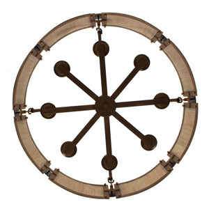 Kalco - 526855PABMG - Six Light Pendant - Button - Pearlized Antique Brass/Modern Gold