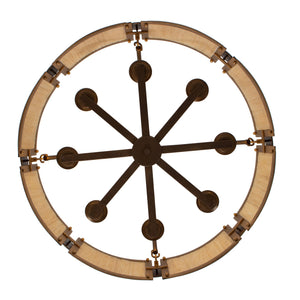 Kalco - 526855PABMG - Six Light Pendant - Button - Pearlized Antique Brass/Modern Gold