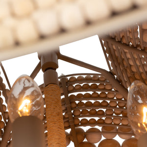 Kalco - 527155JT - Six Light Pendant - Coaxial - Jute