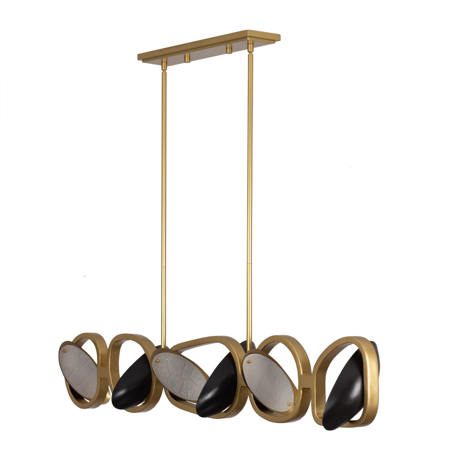 Kalco - 527261BGZ - LED Island Pendant - Onyx - Brushed Gold/Satin Bronze