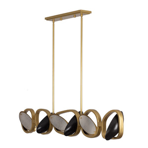 Kalco - 527261BGZ - LED Island Pendant - Onyx - Brushed Gold/Satin Bronze