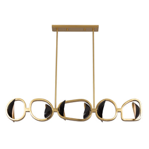 Kalco - 527261BGZ - LED Island Pendant - Onyx - Brushed Gold/Satin Bronze