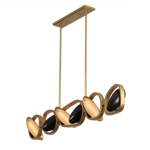 Kalco - 527261BGZ - LED Island Pendant - Onyx - Brushed Gold/Satin Bronze