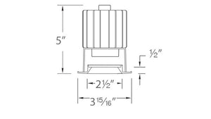 W.A.C. Lighting - R2RD1T-WTWB-CB - LED Regressed Downlight Trim - Volta - Copper Bronze