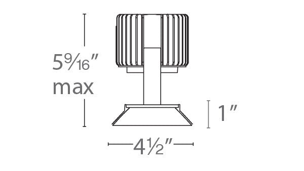 W.A.C. Lighting - R4RD1L-FTWB-WT - Invisible Trim with LED Light Engine - Volta - White