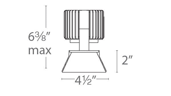 W.A.C. Lighting - R4RD2L-FTWB-HZ - Invisible Trim with LED Light Engine - Volta - Haze