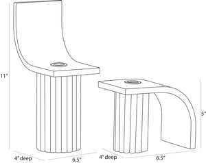 Arteriors - ACC03 - Candleholders, Set of 2 - Ivanna - Ivory