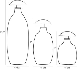 Arteriors - ARI22 - Decanters, Set of 3 - Karis - Blue Smoke Luster