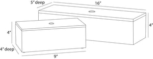 Arteriors - ARS07 - Boxes, Set of 2 - Kayce - Black & White