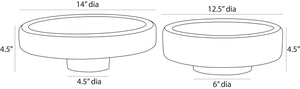 Arteriors - ATE04 - Centerpieces, Set of 2 - Izzy - Thundercloud