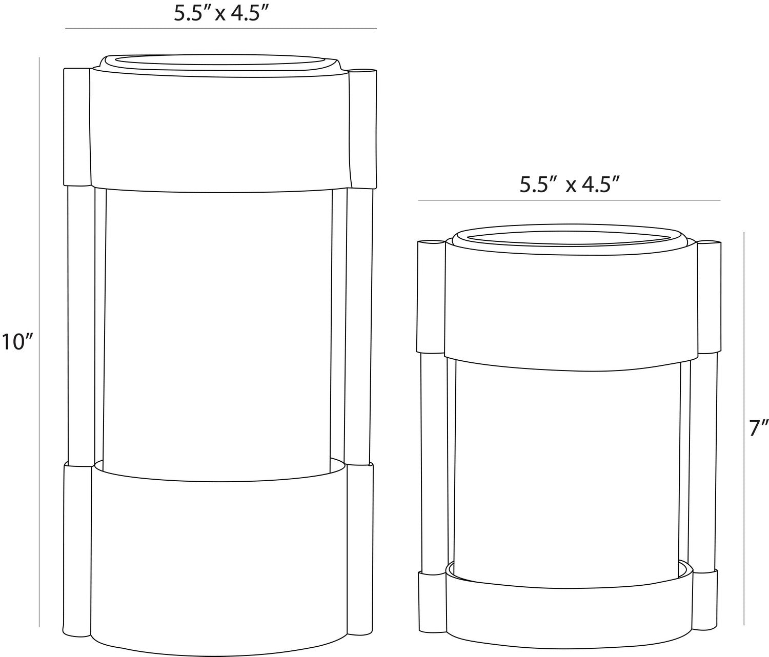 Arteriors - AVI08 - Vases, Set of 2 - Joseph - Brown